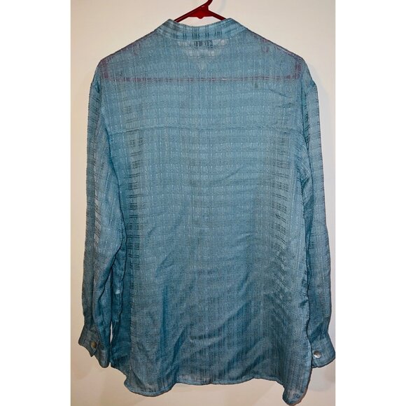 Blast Womens Button-Down Shirt SMALL Light Blue Long Sleeve - Picture 2 of 3